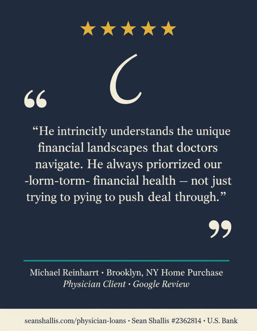 5-star review from Michael Reinhart, physician client, Brooklyn NY